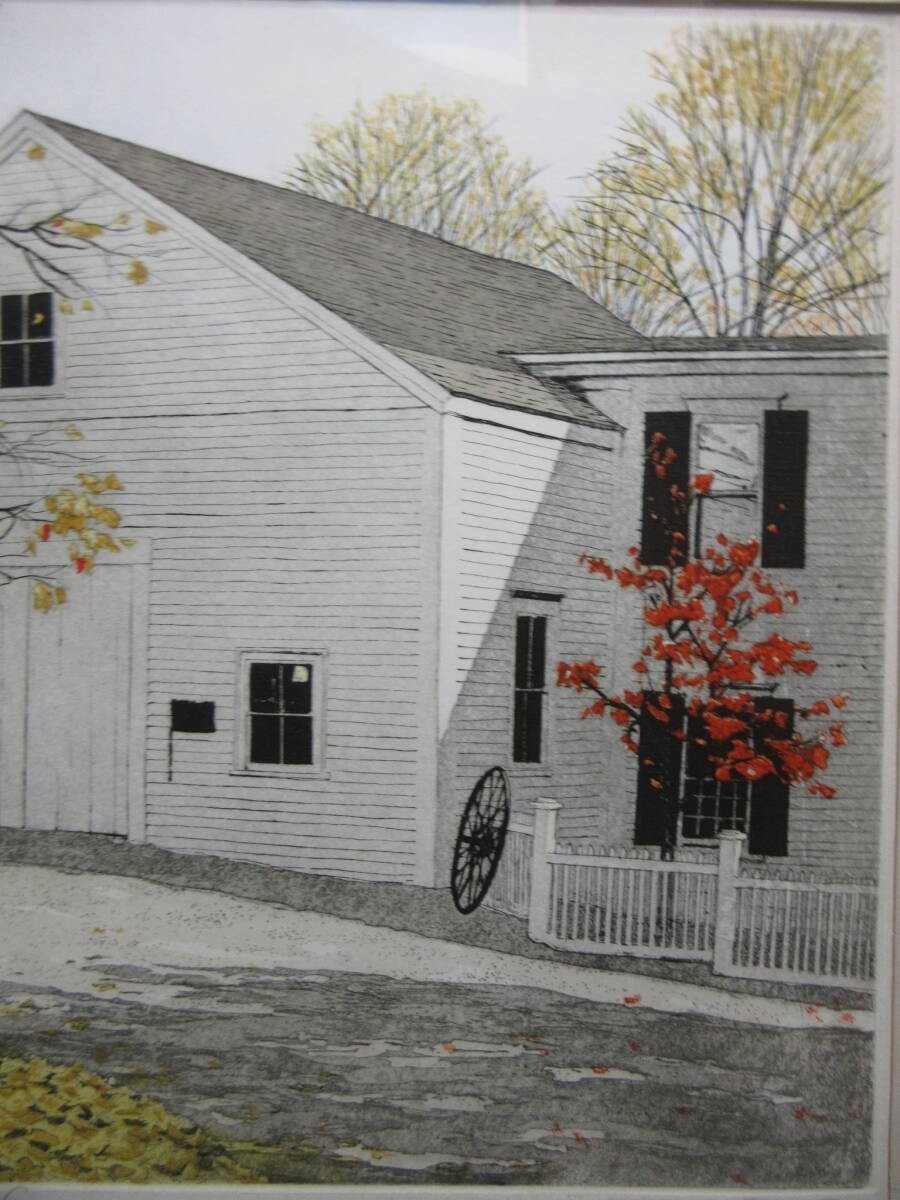 Carol Collette "Culver'S Farm" Original Etching Pencil Signed Numbered Framed