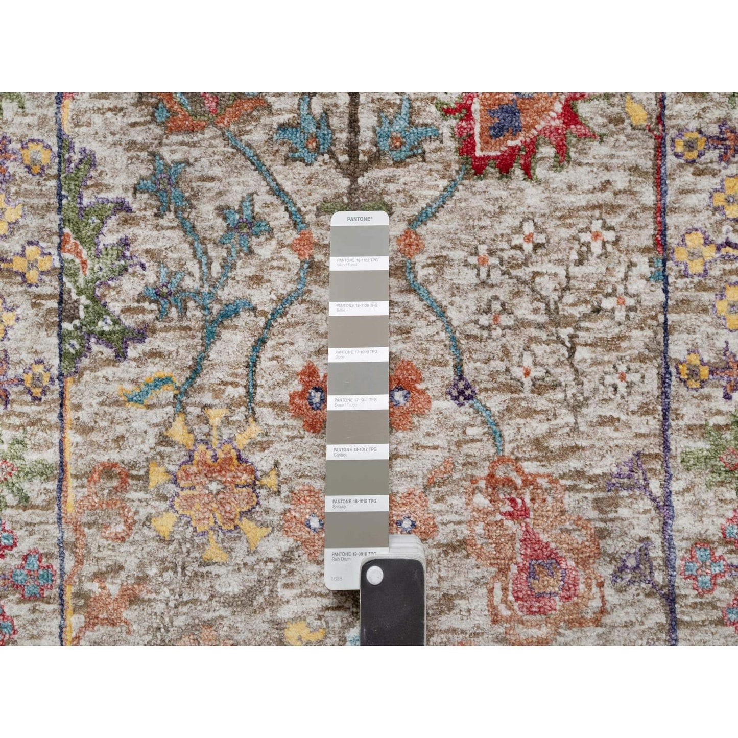 2'6"X23'10" Beige Wool And Silk Hand Knotted Vase Design Xl Runner Rug