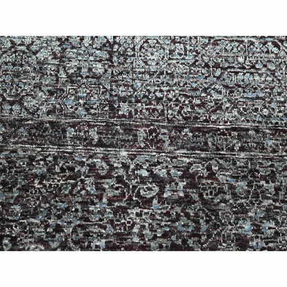 8'X10' Wine Red Pre Historic Mamluk Design Hand Knotted Wool Oriental Rug