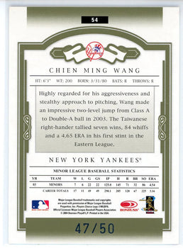 Chien-Ming Wang Autographed 2004 Donruss Classics Card #54
