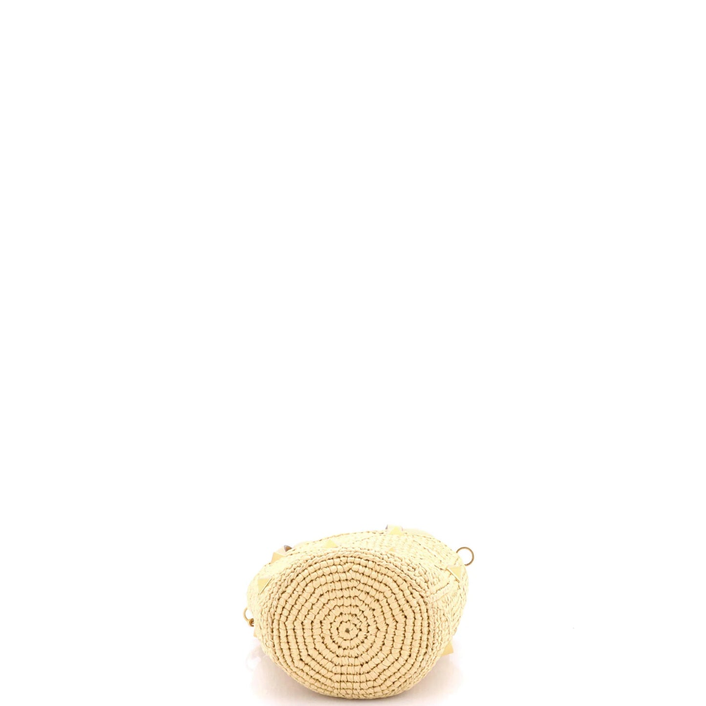 Valentino Garavani Roman Stud Bucket Bag Raffia And Leather