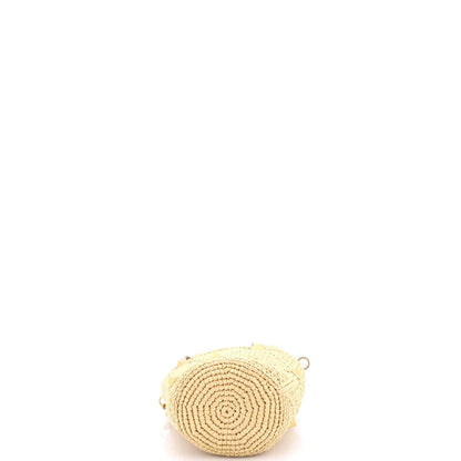 Valentino Garavani Roman Stud Bucket Bag Raffia And Leather