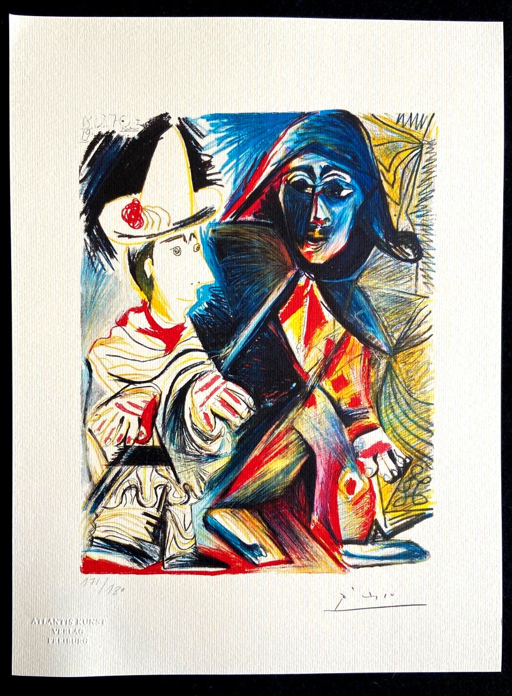 Pablo Picasso Lithograph Coa Signed Op Numbered By Hand Stamped 180