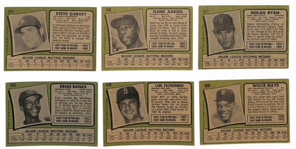 1971 Topps Baseball Card Complete Set (1-752) Clemente Aaron Ryan Bench 196272