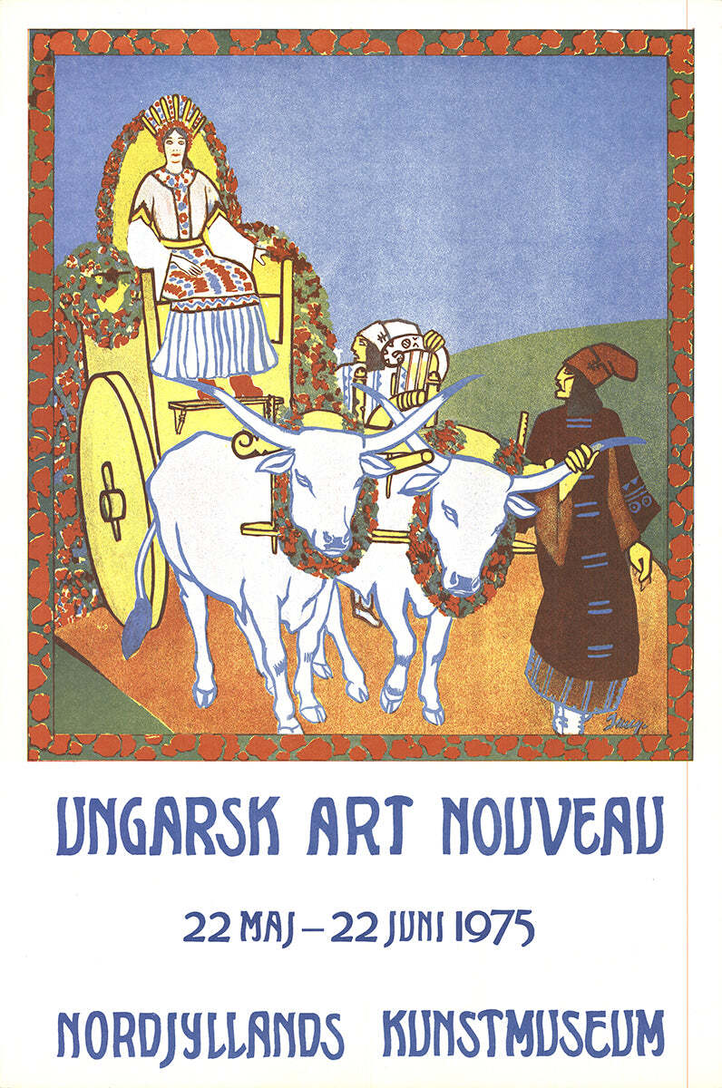 Artist Unknown Hungarian Art Nouveau " Lithograph Art Nouveau