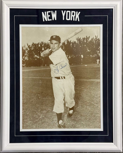 Yogi Berra Autographed 11X14 Framed Baseball Photo (Jsa)