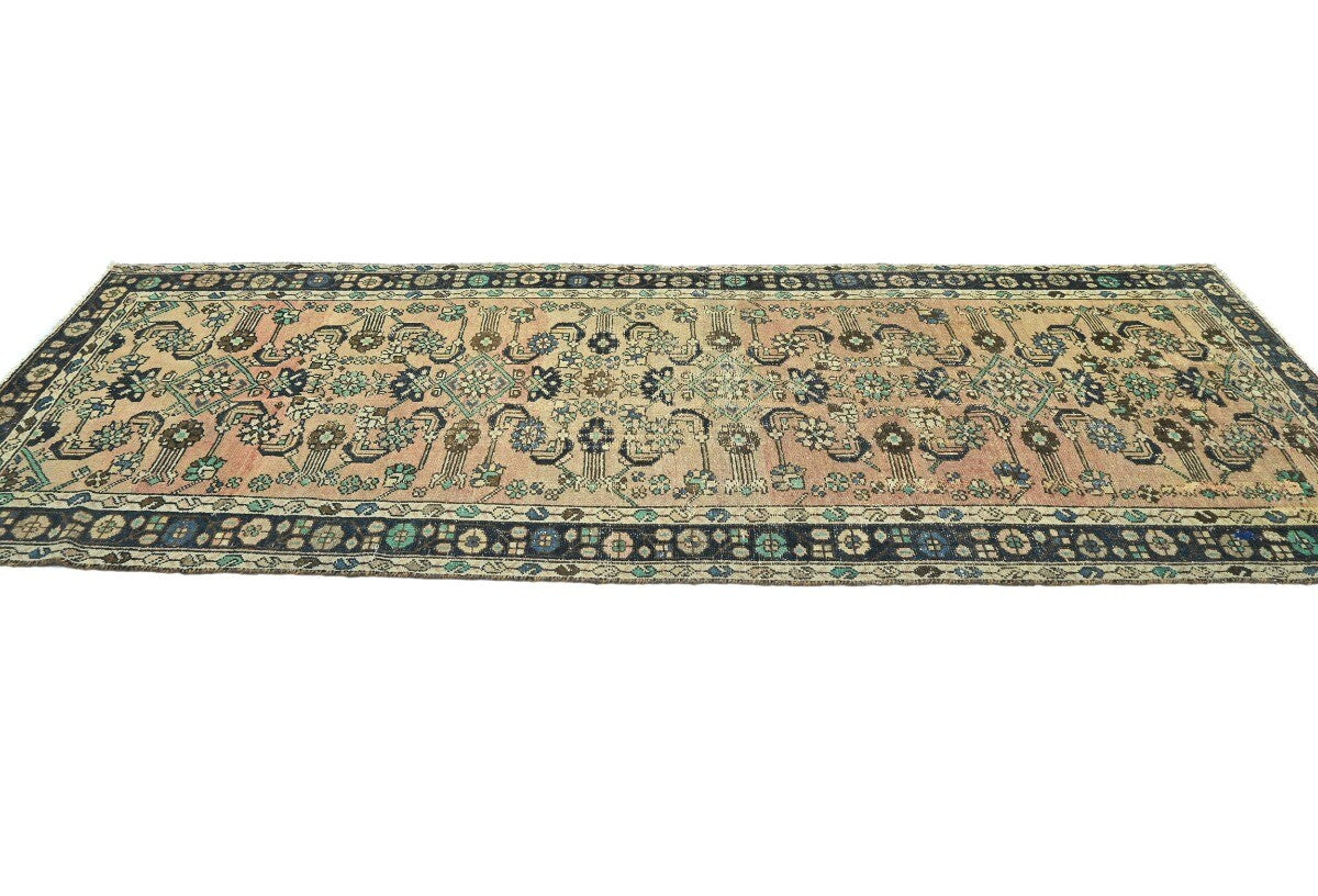 Vintage Antique Oriental Runner Rug Muted
