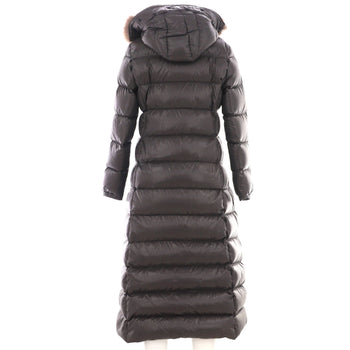 Moncler Women'S Hudson Hooded Long Puffer Jacket Quilted Polyamide With Down