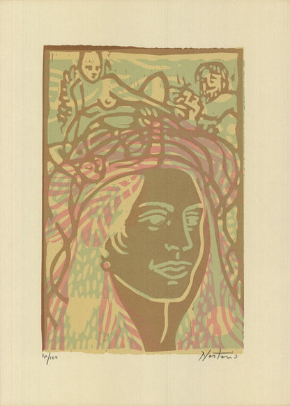 Unknown Artist Ecstasy Signed " Lithograph Contemporary Neutral