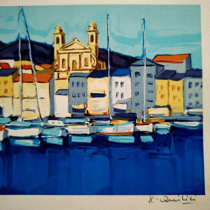 Jean Claude Quilici (French) - Corsica Original Serigraph Print Signed Numbered