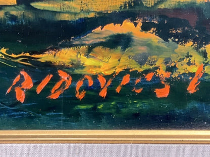 Laszlo Ridovics Original Oil Painting "Autumn" Hungarian Master Eastern Europe