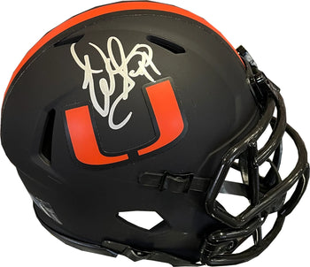 Warren Sapp Autographed University Of Miami Hurricanes Eclipse Mini Helmet