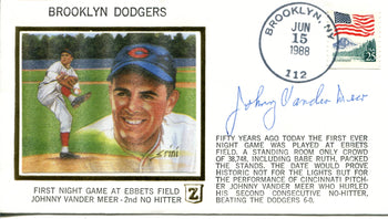Johnny Vander Meer Autographed June 15Th, 1988 First Day Cover (Psa)