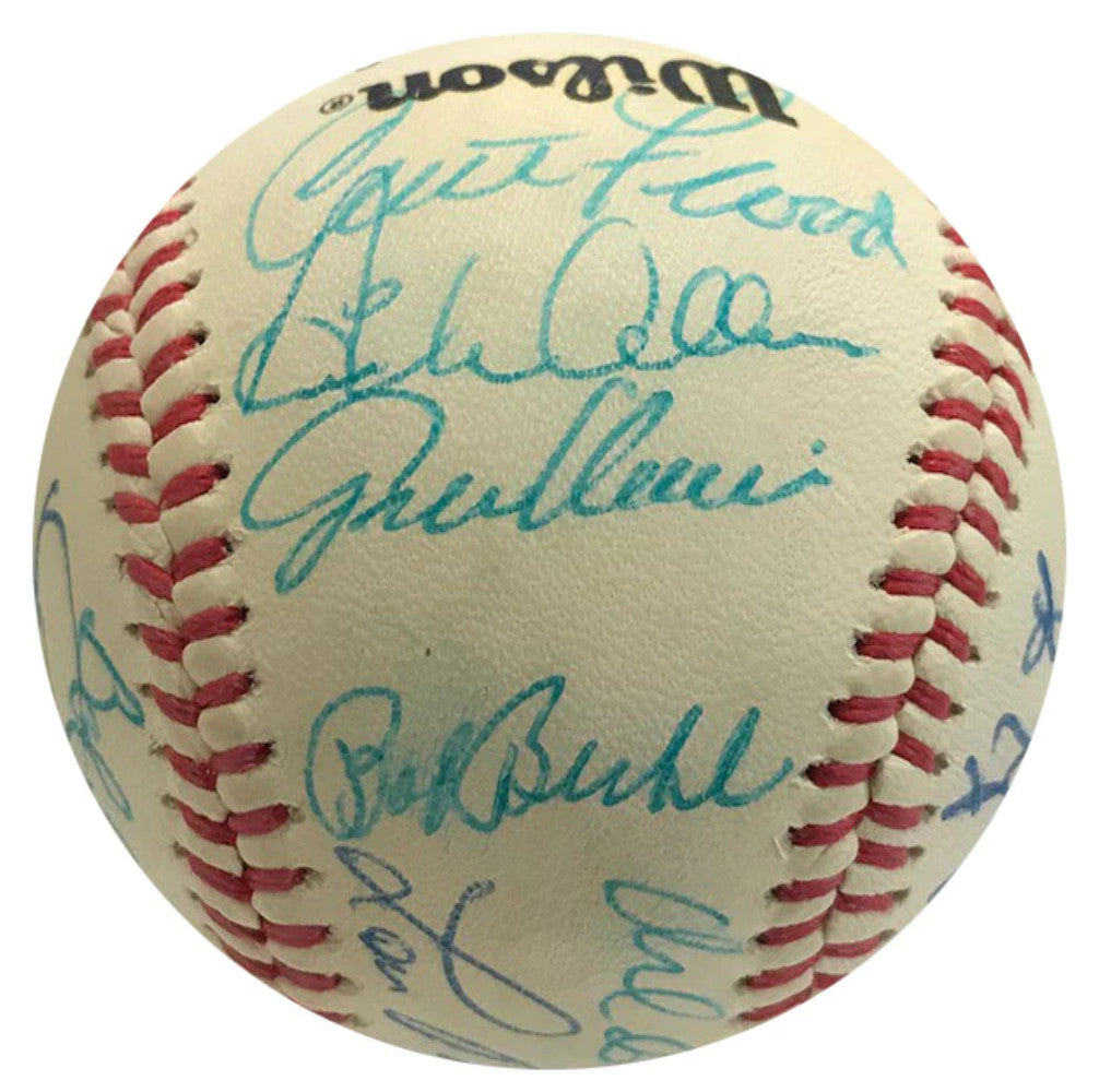 Hof & Stars Autographed Atlanta Braves Logo Baseball W/ Jenkins, Brock, Cepeda