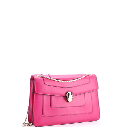 Bvlgari Serpenti Forever Square Shoulder Bag Leather Medium