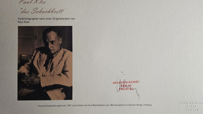 Paul Klee Lithograph Numbered Coa