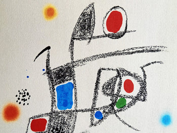 Joan Mir Lithograph 1975 - Published - Signed Op - Very Rare!