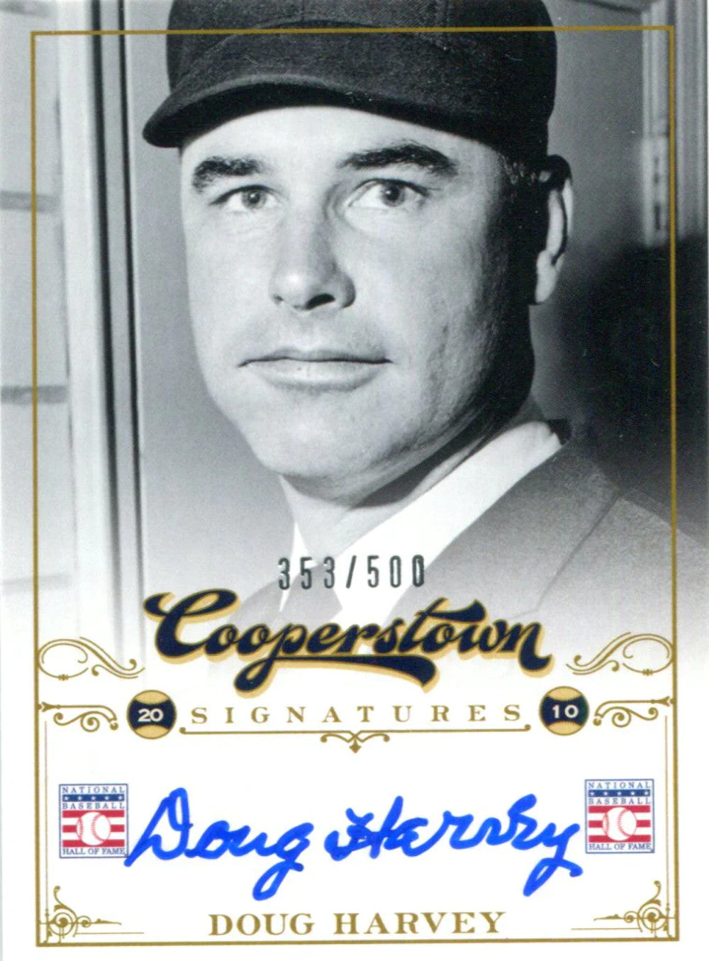 Doug Harvey Autographed 2012 Panini Cooperstown Card