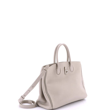 Burberry Rocking Horse Tote Bag Leather Small