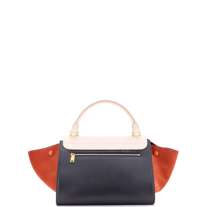 Celine Tricolor Trapeze Bag Leather Small