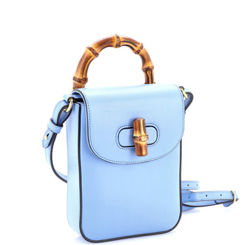 Gucci Bamboo Top Handle Backpack Leather Mini