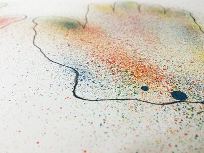 Jim Dine - Colorful Hands 1971 Original Lithograph Print Signed American Pop Art