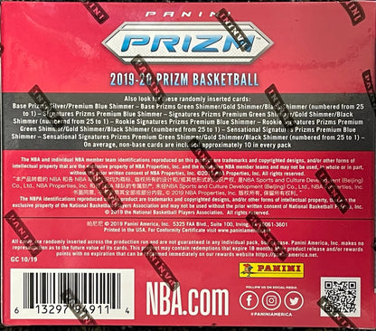 2019/20 Panini Prizm 1St Off The Line Fotl Basketball Hobby Box