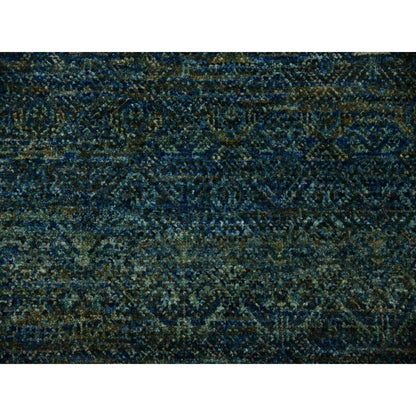 8'X8' Green Hand Knotted Kohinoor Herrita 100% Wool Round Oriental Rug