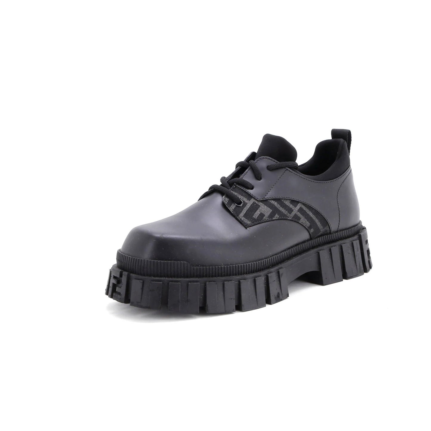 Fendi Fendi Force Oxfords Leather With Zucca Jacquard