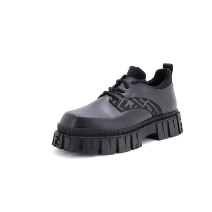 Fendi Fendi Force Oxfords Leather With Zucca Jacquard