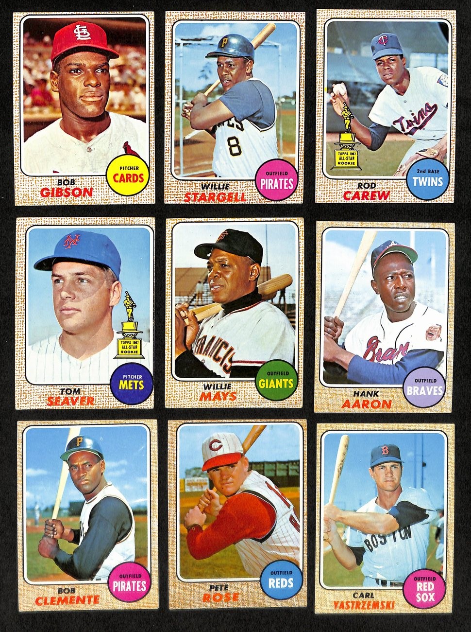 1968 Topps Baseball Card Complete Set (1-598) Bench Ryan Mantle Mays 195367