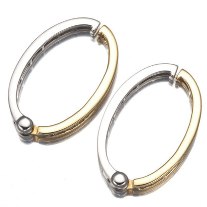 Gstv Earrings Diamond Bicolor 18K 750 Yellow