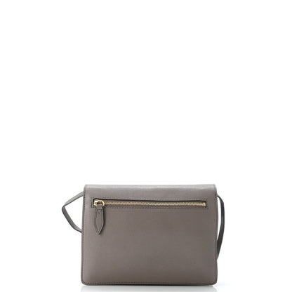 Burberry Macken Crossbody Bag Leather And House Check Canvas Small
