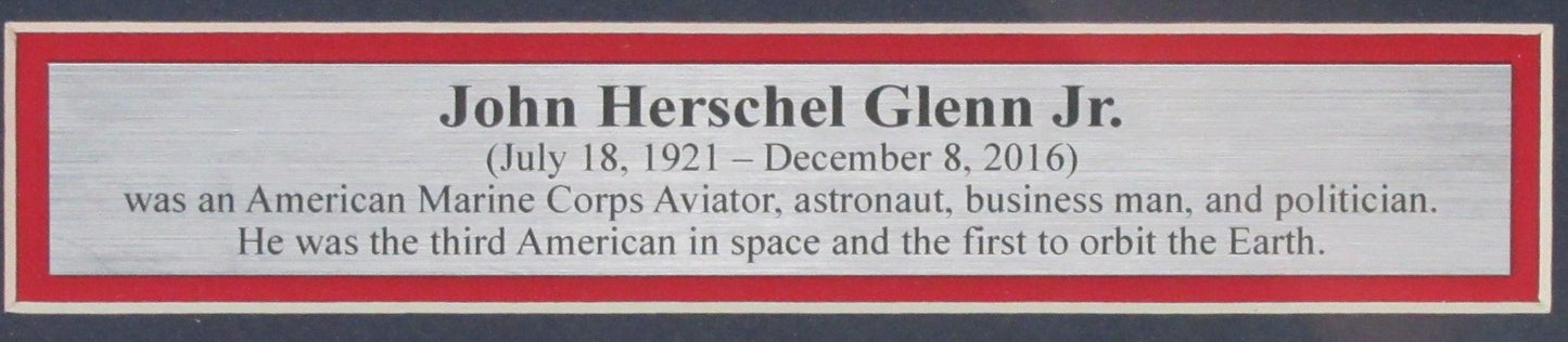 John Glenn Astronaut/Signed 3X5 Index Card Photo Collage Framed Psa/Dna 200894