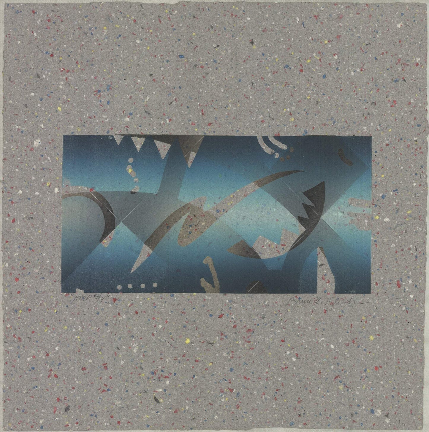 Artist Unknown Hmp Untitled #4 Signed " Monoprint Contemporar