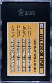 Ed Kranepool, Tony Oliva, Max Alvis & Bob Bailey 1963 Topps Card #228 (Sgc Ex-Nm