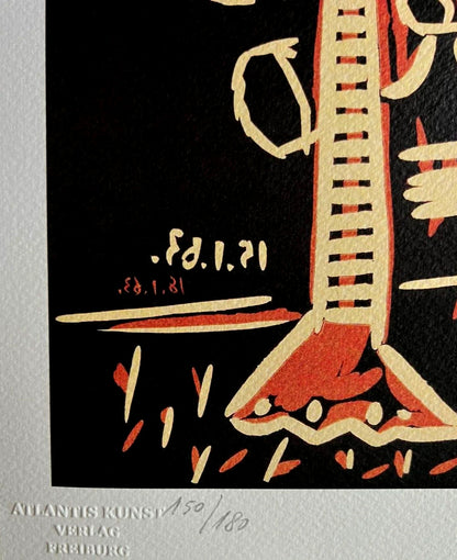 Pablo Picasso Lithograph Coa Signed Numbered By