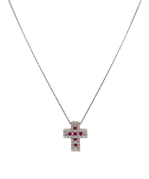 Damiani Belle Epoque Cross Necklace
