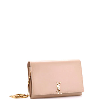 Saint Laurent Classic Monogram Flap Chain Wallet Leather