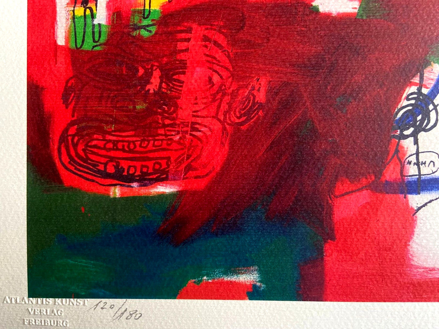 Jean-Michel Basquiat Lithograph Coa Signed Limited Edition 180Ex