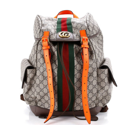 Gucci Ophidia Flap Backpack Gg Coated Canvas Medium