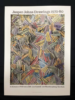 Jasper Johns  Drawings 1970-80 Exhibition Poster New Unused