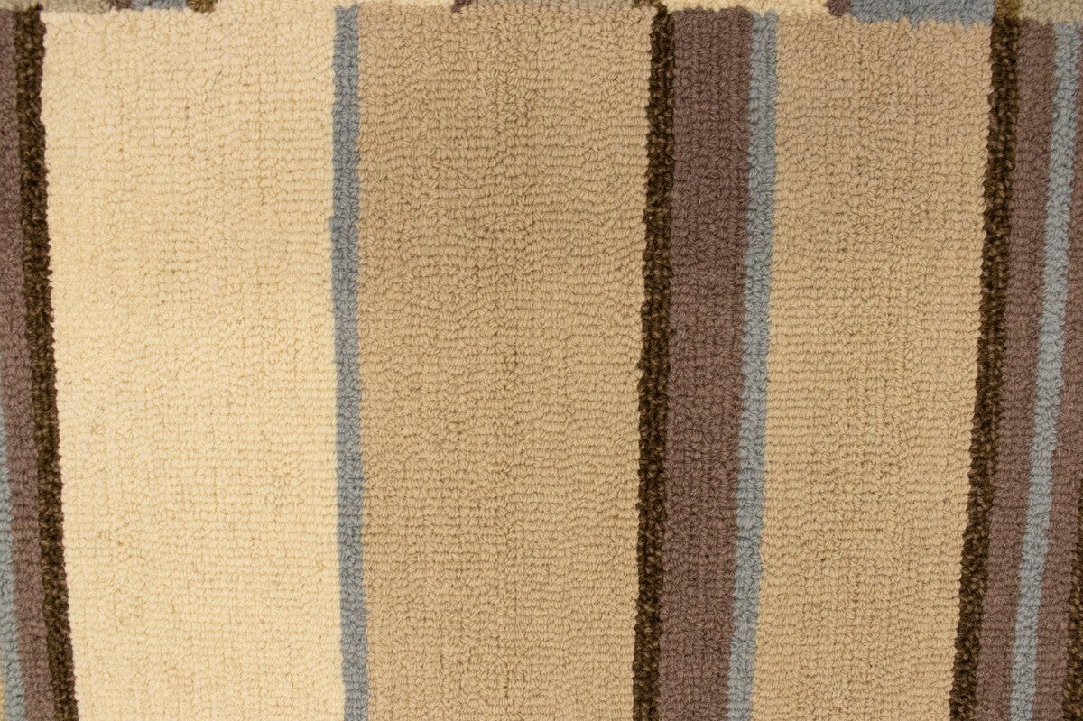 Hand-Tufted Multicolored Stripes Rug Modern Wool