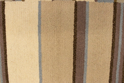 Hand-Tufted Multicolored Stripes Rug Modern Wool