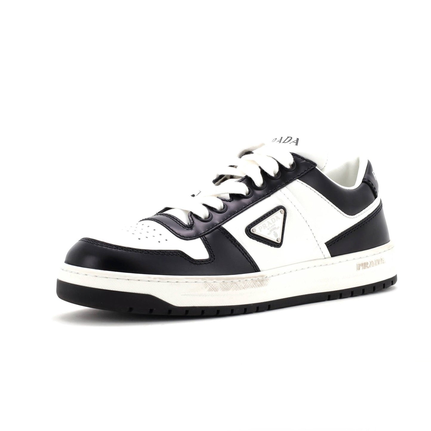 Prada Women'S Downtown Low-Top Sneakers Leather