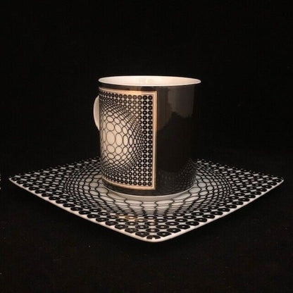 Unused Victor Vasarely Art Plate Cup & Saucer