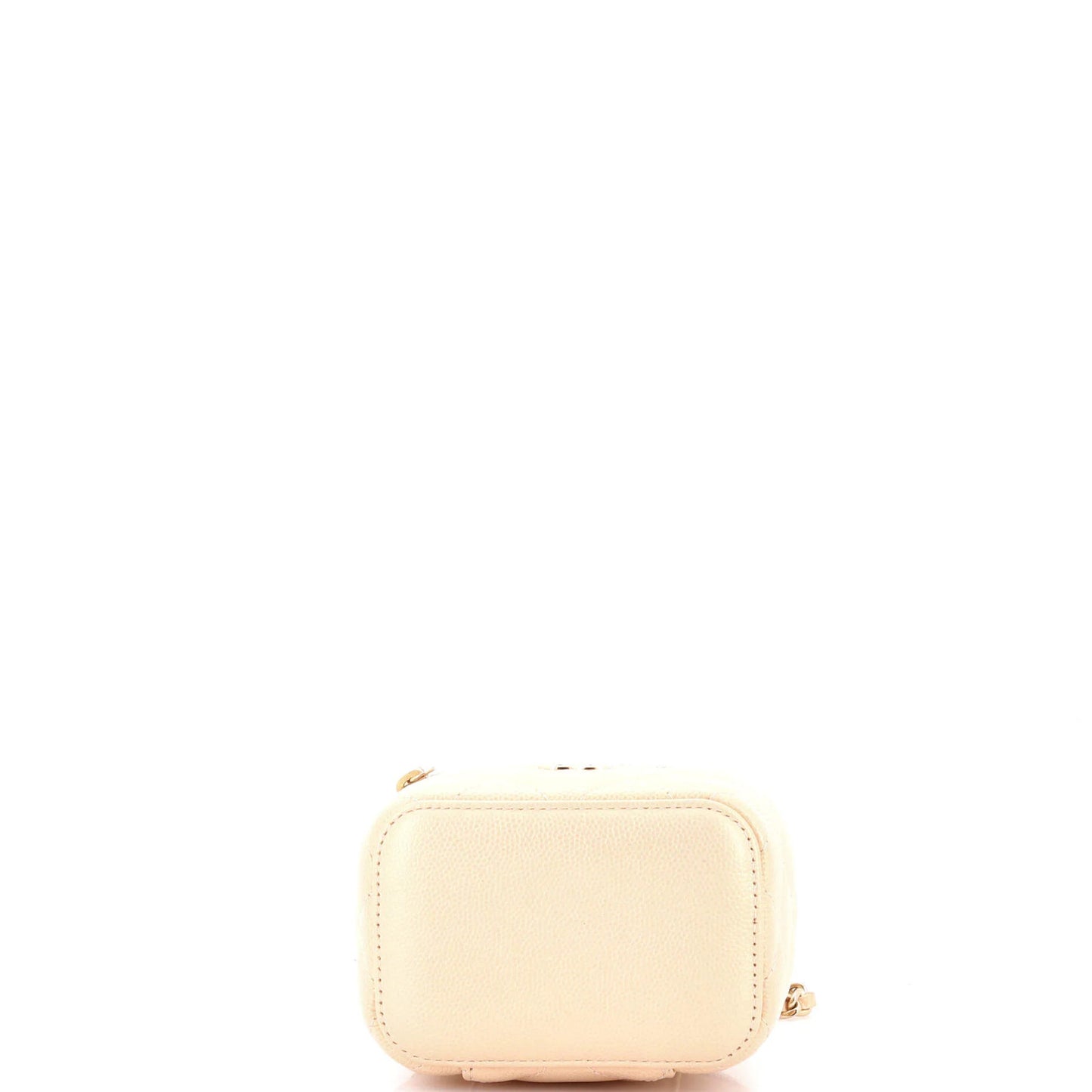 Chanel Classic Pearl Vanity Case With Chain Quilted Caviar Mini