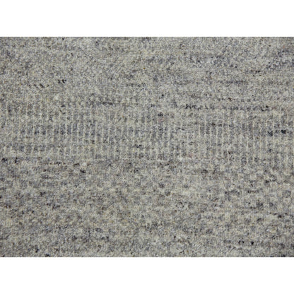 11'10"x18' Oxford Gray 100% Undyed Wool Grass Hand Knotted Oversized Rug
