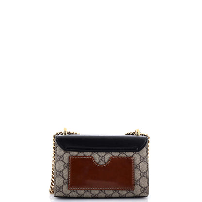 Gucci Padlock Shoulder Bag Gg Coated Canvas And Leather Small