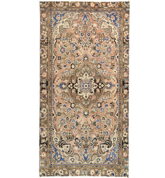 Semi-Antique Vintage Oriental Runner Rug Floral
